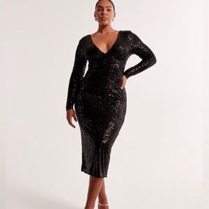Elegant Black Sequin Dress